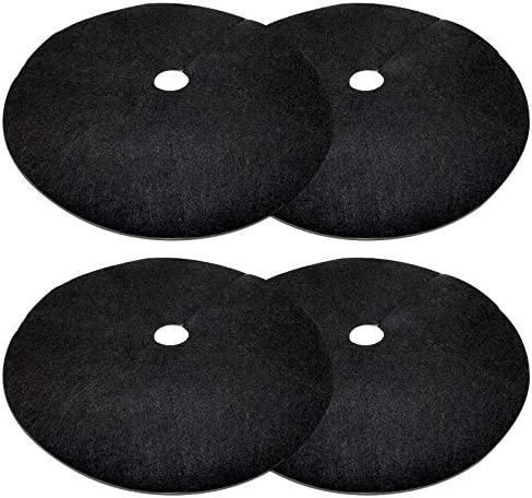 EBaokuup 4 Pack 32.3 Inch Non-Woven Tree Mulch Ring – Degradable Tree Protector Mat, Reusable Tree Weed Barrier Mat for Weed Control Root Protection