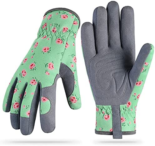 Baidast Gardening Gloves for Women Thorn Proof, Garden Gloves for Women Digging, Planting, Raking and Pruning