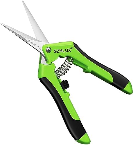 SZHLUX 1-Pack Pruning Shears, 6.5” Gardening Hand Pruner, Professional Pruning Scissors with Straight Stainless Steel Precision Blades