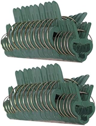 Ram-Pro 40 Piece Green Gentle Gardening Plant & Flower Lever Loop Gripper Clips, Tool for Supporting or Straightening Plant Stems, Stalks, and Vines, Garden Clips